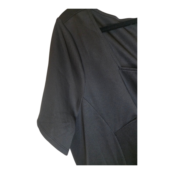 LANE BRYANT Black Square Neck Scuba Fit and Flare‎ Dress - Size 22 - Picture 8 of 12